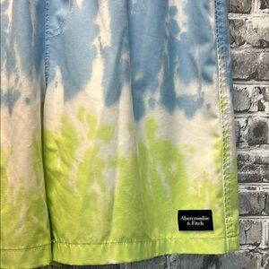 Abercrombie & Fitch Blue‎ and Green Tie-Dye swim trunks